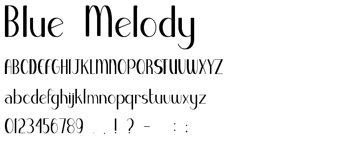 Blue Melody font